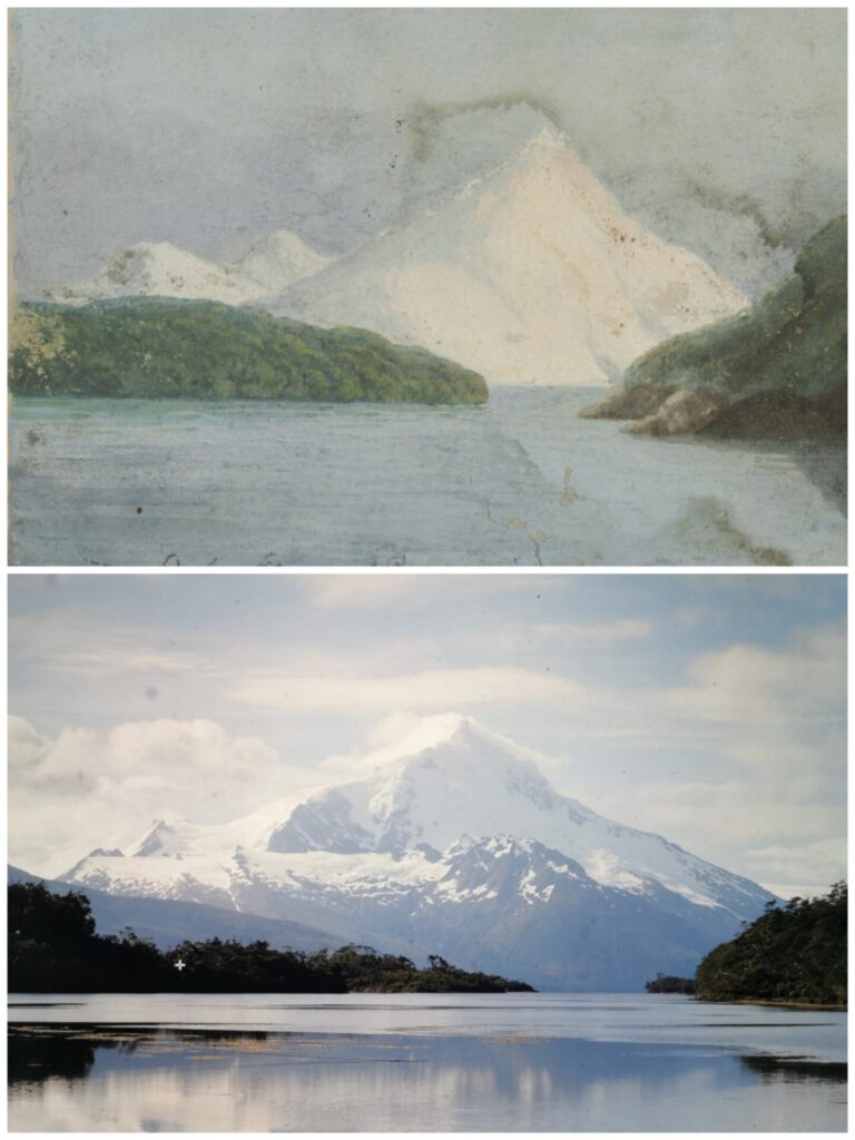 Exposición dibujos expedición hidrográfica británica, 1826-1834. Créditos: Cristian Donoso.