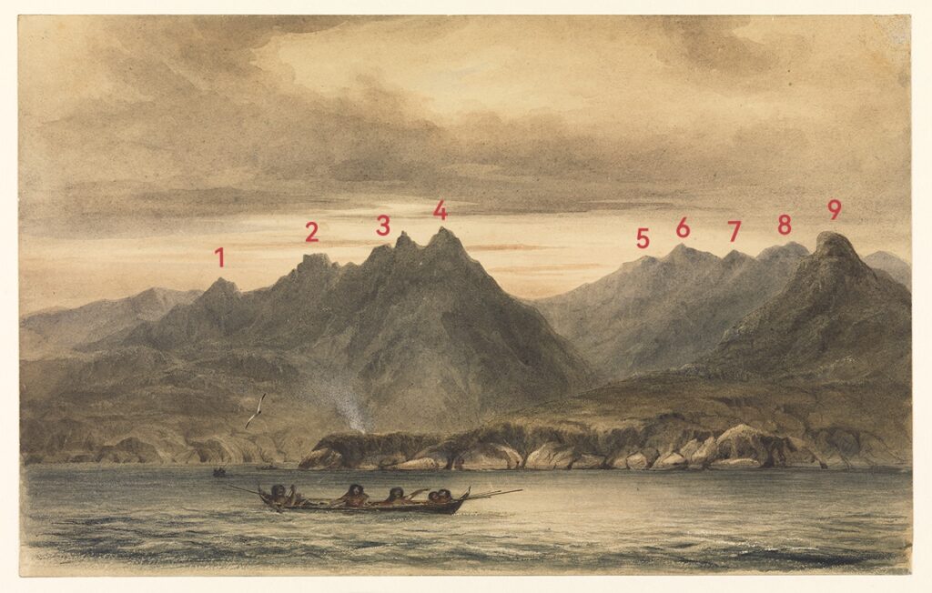 Exposición dibujos expedición hidrográfica británica, 1826-1834. Créditos: Cristian Donoso.