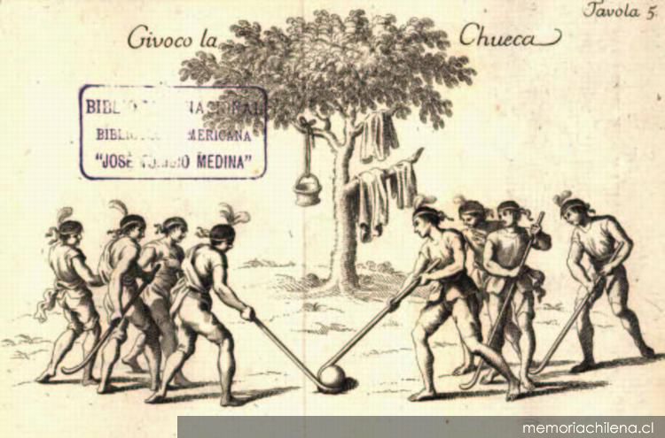 Givoco la chueca, 1776. Compendio della storia geografica, naturale, e civili del regno del Chile. Créditos: Memoria Chilena