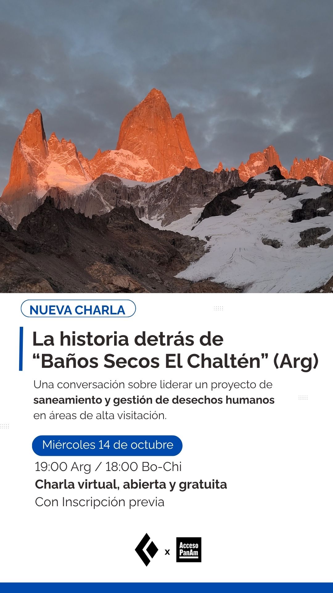 Nueva charla virtual: La historia detrás de Baños Secos El Chaltén