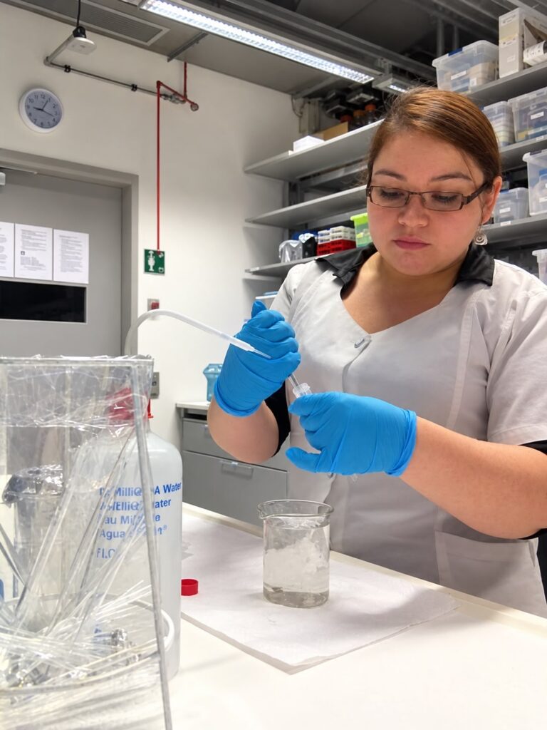 Verónica Silva Pinto en el Instituto Max Planck de Antropologia Evolutiva, 2015. Créditos: cortesía de Verónica Silva Pinto.
