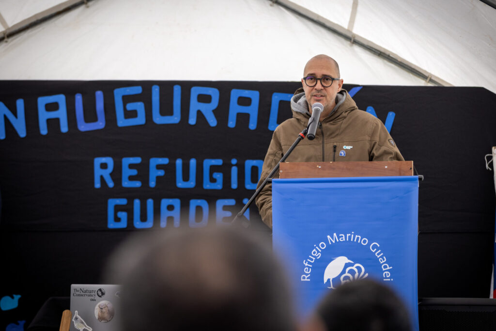 Rodrigo Sánchez, de Capital Azul Inauguración Refugio Marino de Guadei Créditos: Cristian Campos