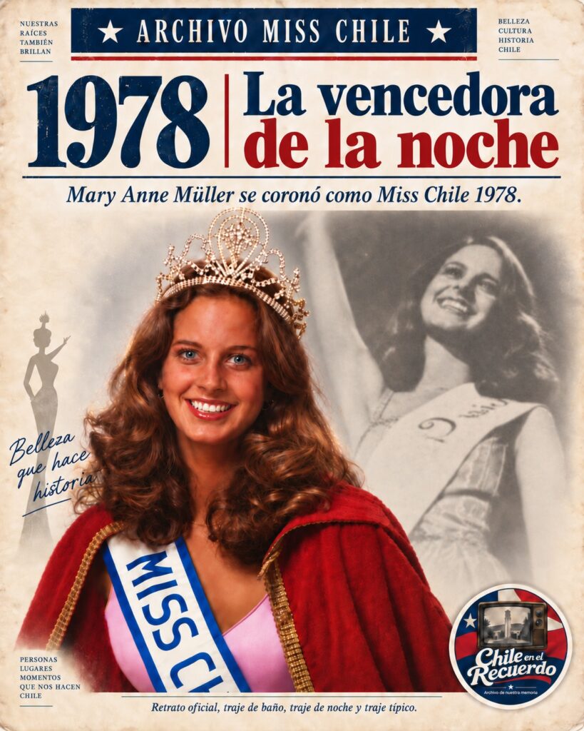Mary Anne Müller. Créditos: Archivo Miss Chile.