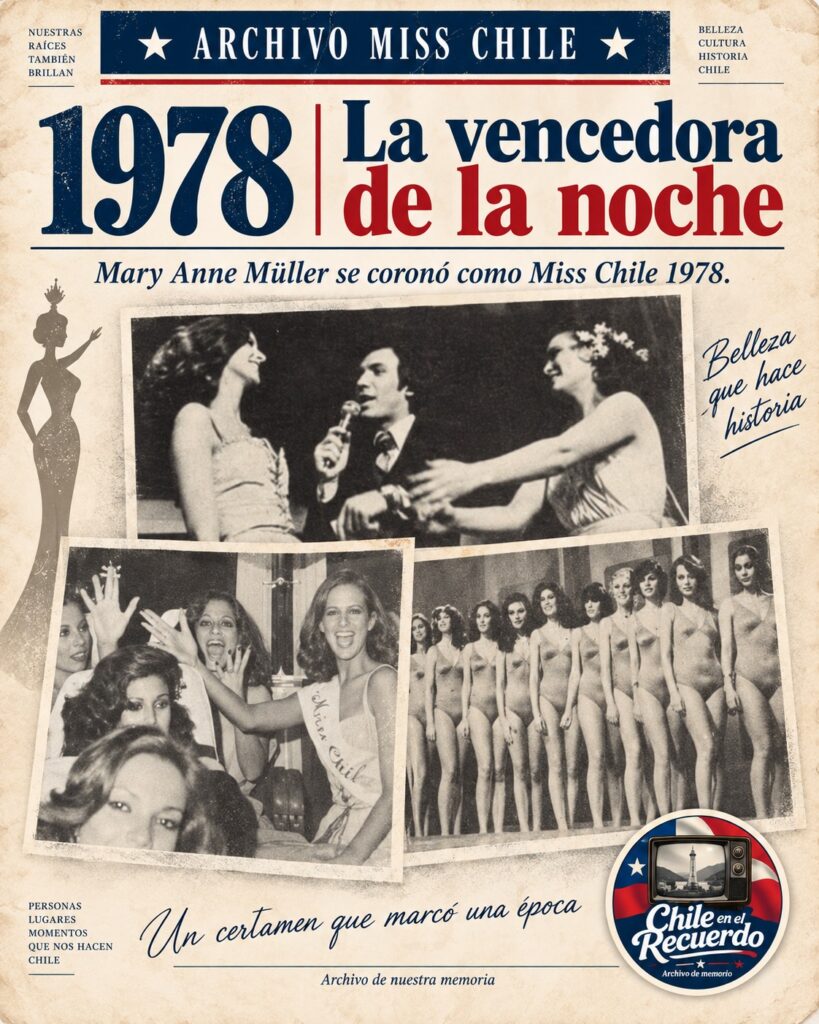 Mary Anne Müller. Créditos: Archivo Miss Chile.