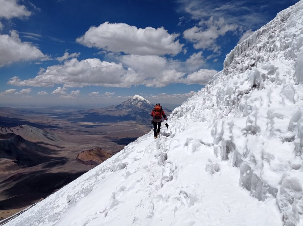 Volcán Pomerape, Vista al Sajama. Créditos: Hernán Núñez Cristi